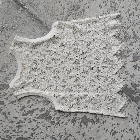 Anthropologie Deletta Bria Scalloped Lace Tank SzS - Picture 8 of 10